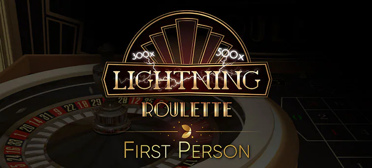 First Person Lightning Roulette online game logo by Evolution on icecasinohu.eu